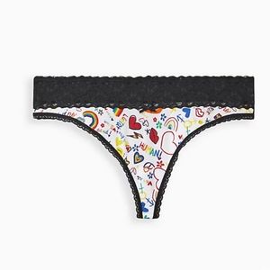 ✨NWT✨Final Price Torrid Mid-Rise Lace Trim Thong Panty